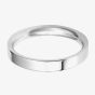 Platinum 3.0mm Flat Court Wedding Ring BFC3.0PlaT