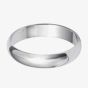 Platinum 4mm D-Shape Wedding Ring BD4.0PlaT