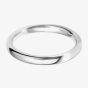 9ct White Gold 2.5mm Court Wedding Ring BC2.5 9W