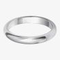 9ct White Gold 2.5mm D-Shape Wedding Ring BD2.5 9W