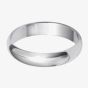 9ct White Gold 4.0mm D-Shape Wedding Ring BD4.0 9W