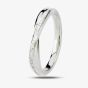  Platinum Diamond Crossover Band Ring WS104 0.13CT