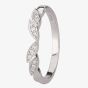 Platinum 0.08ct Diamond Leaf Wedding Ring WS102 0.08CT