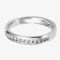 Platinum 3.5mm Channel Set Diamond Court Wedding Ring WGH5/3.5X125PlaT HSI