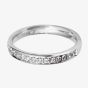 Platinum 3mm Grain Set Diamond Court Wedding Ring WG10/3R125PlaT HSI