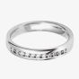18ct White Gold 2.5mm Channel Set Diamond Court Wedding Ring WGF5/2.5R125 18W HSI