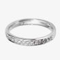 18ct White Gold 2.5mm Diamond Grain Set Court Wedding Ring WG10/2.5R125 18W HSI