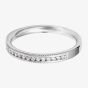 18ct White Gold 3.0mm Vintage Diamond Flat Court Wedding Ring WVGH7/3R125 18W HSI