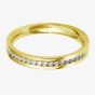 18ct Gold 3.0mm Channel Set Diamond Flat Court Wedding Ring WGH2/3R125 18Y HSI