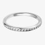 9ct White Gold 2.0mm Full Channel Set Diamond Court Wedding Ring WG5/2R125 9W HSI