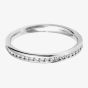 9ct White Gold 2.5mm Full Channel Set Diamond Court Wedding Ring WG5/2.5R125 9W HSI