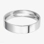 9ct White Gold 5.0mm Flat Court Wedding Ring BFC5.0 9W
