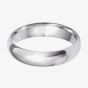 9ct White Gold 6.0mm D-Shape Wedding Ring BD6.0 9W