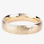 9ct Yellow Gold 5mm Hammered Wedding Ring BC5.0/F82 9Y