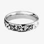 9ct White Gold 3.0mm Court Embossed Wedding Ring BC3.0/F52 9W