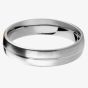 Palladium 5.0mm Court Satin and Polished Wedding Ring BC5.0/F09PALL