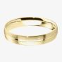 9ct Gold 6.0mm Flat Court Brushed and Polished Wedding Ring BFC6.0/F05 9Y