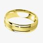9ct Gold 5.0mm Court Bevelled Brushed and Polished Wedding Ring BC5.0/F06 9Y