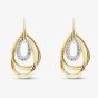 Gold Plated 0.12ct Lab Grown Diamond Triple Oval Earrings LGE47086