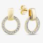 Gold Plated 0.25ct Lab Grown Diamond Open Circle Earrings LGE47088