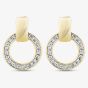 Gold Plated 0.25ct Lab Grown Diamond Open Circle Earrings LGE47088
