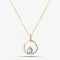 Gold Plated 0.25ct Lab Grown Diamond Open Circle Necklace LGP46865-25