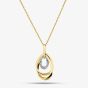 Two Colour Certified 0.10ct Lab Grown Diamond Oval Pendant Necklace LGP47085
