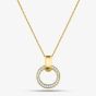 Gold Plated Certified 0.15ct Lab Grown Diamond Circle Pendant Necklace LGP47087