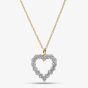 Yellow Gold Plated Sterling Silver 1.00ct Lab Grown Diamond Open Heart Pendant LGP45865-100SF