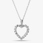 Sterling Silver 1.00ct Certificated Lab Grown Diamond Open Heart Pendant LGP48438-100SF