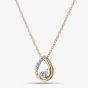 Yellow Gold Tone Plated Sterling Silver 0.50ct Certificated Lab Grown Diamond Twist Teardrop Pendant LGP48426-50SF