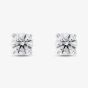 18t White Gold Certified Lab Grown 1.00ct Brilliant Cut Diamond Stud Earrings 118NT-W004