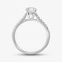 14ct White Gold Certificated Lab Grown 1.25ct Diamond Shoulder Set Solitaire Ring TH058405R