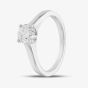 14ct White Gold Certified Lab Grown 0.75ct Brilliant Cut Diamond Solitaire Ring LGR20570-75 M (WG)