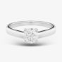 14ct White Gold Certified Lab Grown 0.75ct Brilliant Cut Diamond Solitaire Ring LGR20570-75 M (WG)