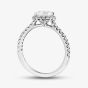 Platinum 1.35ct Round Cut Lab Grown Diamond Halo Ring 31160/135-P