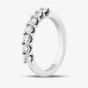 Platinum Lab Grown 0.70ct Diamond Half Eternity Ring 06HLP-P007