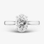 Platinum Lab Grown 2.00ct Oval Cut Diamond Solitaire Ring 196MY-P008