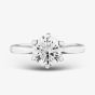 Platinum Lab Grown 2.01ct Brilliant Cut Diamond Solitaire Ring 01HLY-P012