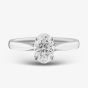 Platinum Certified Lab Grown 1.00ct Oval Cut Diamond Solitaire Ring 196MT-P012