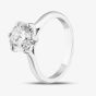 Platinum Certified Lab Grown 2.00ct Brilliant Cut Diamond Solitaire Ring 01HLY-P013