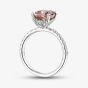 Platinum Certified 3.45ct Brown Pink Cushion Cut Lab Grown Diamond Ring HLM505-HACC13