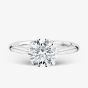 Platinum 2.05ct Brilliant Cut Lab Grown Diamond 4 Claw Solitaire Ring HLR294-SSRB42