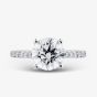 Platinum 2.20ct Round Lab Grown Diamond Shoulder Set Ring LGR35523-220SF