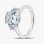 Platinum Certificated 3.71ct Lab Grown Cushion Cut Diamond Three Stone Ring MISC 5