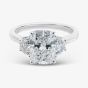Platinum Certificated 3.71ct Lab Grown Cushion Cut Diamond Three Stone Ring MISC 5