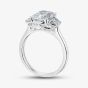 Platinum Certificated 3.71ct Lab Grown Cushion Cut Diamond Three Stone Ring MISC 5