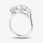 Platinum 3.51ct Certificated Round Brilliant Cut Lab Grown Diamond Three Stone Ring U3617
