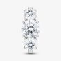 Platinum 3.51ct Certificated Round Brilliant Cut Lab Grown Diamond Three Stone Ring U3617