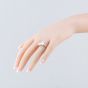 Platinum 4.06ct Certificated Radiant Cut Lab Grown Diamond Three Stone Ring U3807